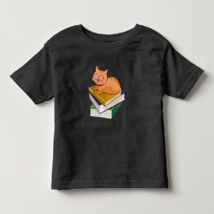 Camiseta Livros - Gato e Livros Presente para Amante de Liv