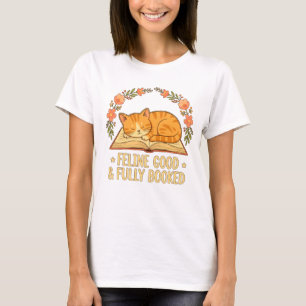Camiseta Livros, Gatos e Sonecas Aconchegantes - Vida de Bi