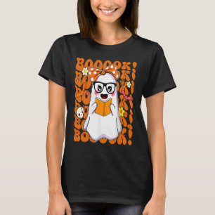 Camiseta Livros Ghost Boo Lê Biblioteca de Livros Professor