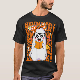 Camiseta Livros Ghost Boo Lê Biblioteca de Livros Professor
