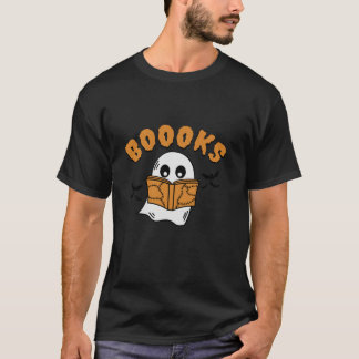 Camiseta Livros Ghost Boo Lê Biblioteca de Livros Professor