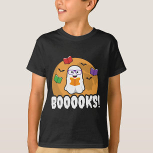 Camiseta Livros Ghost Boo Ler Biblioteca Livros Gift Divert