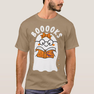 Camiseta Livros! Ghost Lendo Biblioteca de Livros de Folha