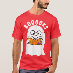 Camiseta Livros! Ghost Lendo Biblioteca de Livros de Folha