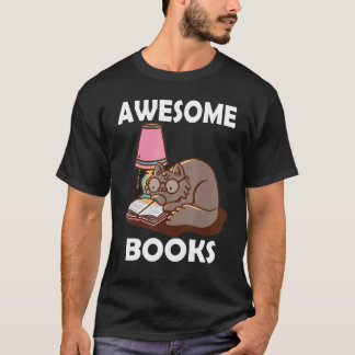 Camiseta Livros Incríveis Professor Lendo Literatura Gato G