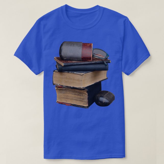 Camiseta livros lendo livros antigos 1 (Frente do Design)