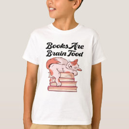 Camiseta Livros - Livros São Comida Para o Cérebro