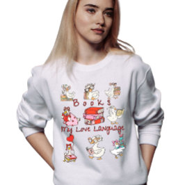 Camiseta Livros, Minha Linguagem do Amor Colagem de Dia dos