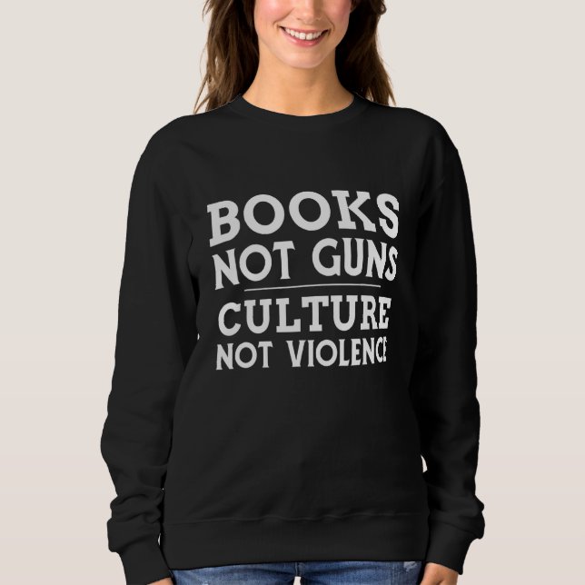 Camiseta Livros Não Armas Cultura Não Violência Apoio ao Ho (Frente)