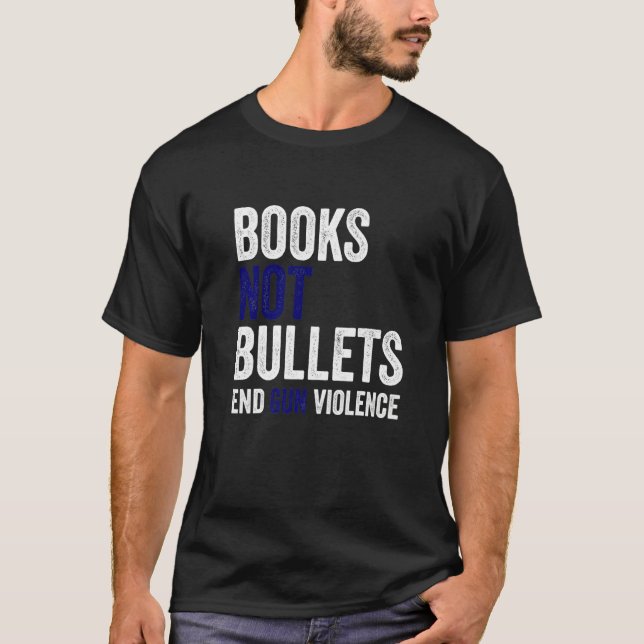 Camiseta Livros Não Marcadores Acabam com Visto de controle (Frente)