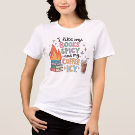 Camiseta Livros picantes e café gelado