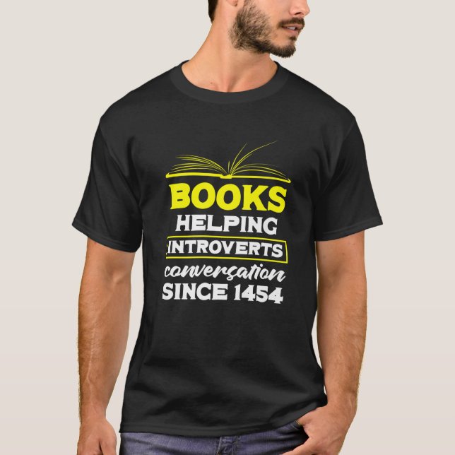 Camiseta Livros Que Ajudam A Introduzir Conversações Desde  (Frente)