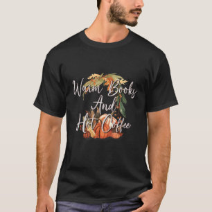 Camiseta Livros quentes e café quente