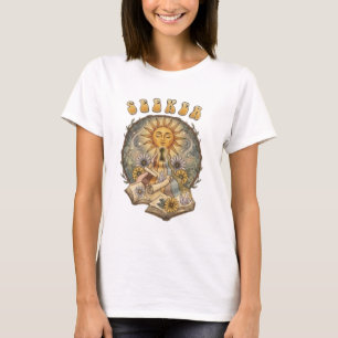 Camiseta Livros Retro Sol & Místicos Buscador