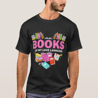Camiseta Livros São Minha Linguagem De Amor Lendo Bibliotec