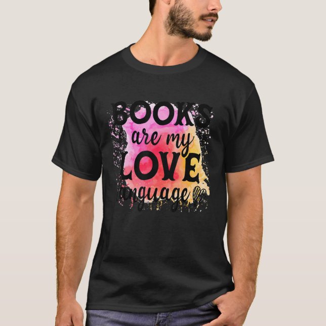 Camiseta Livros São Minha Linguagem De Amor Lendo Leitura D (Frente)