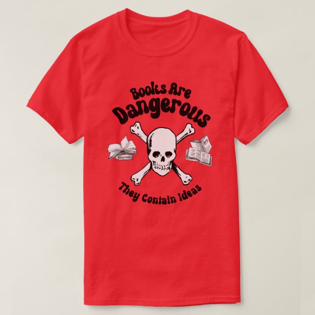 Camiseta Livros são perigosos (Frente do Design)