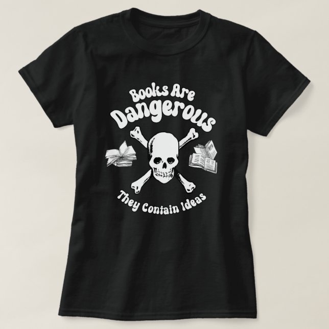Camiseta Livros são perigosos (Frente do Design)