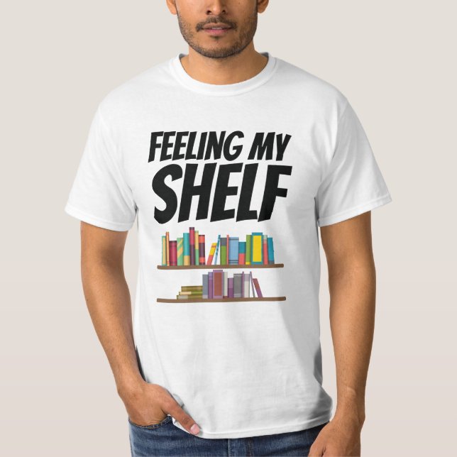 Camiseta Livros - Sentir Minha Prateleira (Frente)