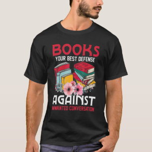 Camiseta Livros Sua Melhor Defesa Para Leitura De Livros