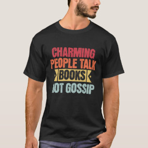 Camiseta Livros Talk Books Não Gossip Typografia