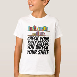 Camiseta Livros - Verifique sua prateleira