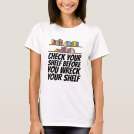 Camiseta Livros - Verifique Sua Prateleira