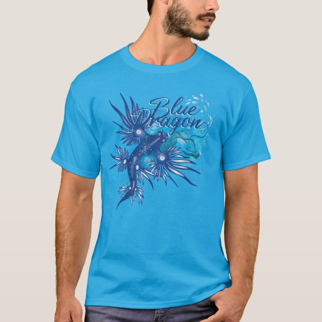 Camiseta Lixeira do Mar de Dragão Azul (Frente)