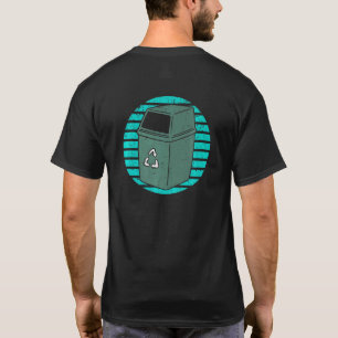Camiseta Lixeira retrô reciclagem de lixo