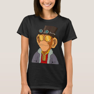 Camiseta Lixeira Steampunk Ape NFT Parecia Monk Steam Punk