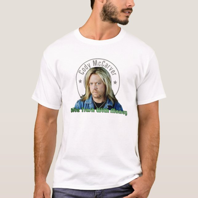 Camiseta Lixo branco com dinheiro (Frente)