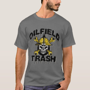 Camiseta lixo de campo petrolífero