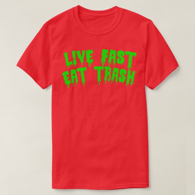 Camiseta Lixo de Comida Rápida ao Vivo (Frente do Design)