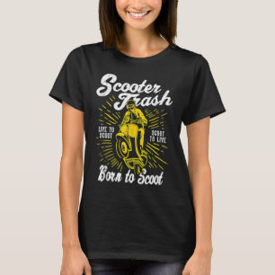Camiseta Lixo de Moto Retro Estilo Desgastado Humor de Moto