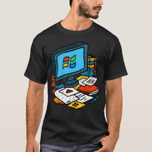 Camiseta Lixo do Office. Local De Trabalho Mensal.