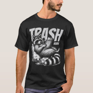 Camiseta Lixo Leitor Guaxinim Divertido Amante de Livros