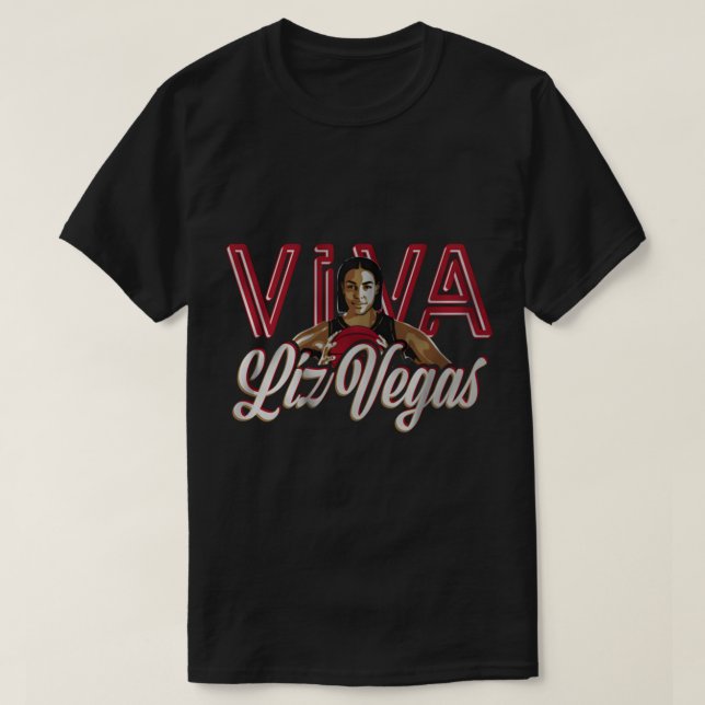Camiseta Liz Cambage VIVA LIZ VEGAS PARA LAS VEGAS ACES CHA (Frente do Design)