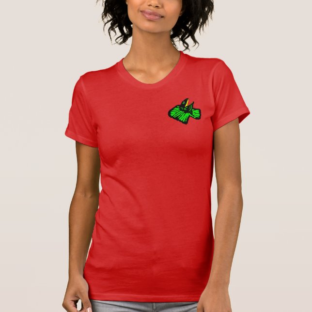 Camiseta Lizard de pescoço Verde Estilizado Neon (Frente)