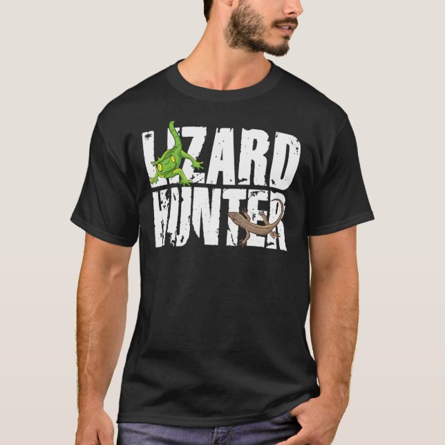 Camiseta Lizard Hunter Lizzy Summoner Gecko Echsenfan Lizar (Frente)