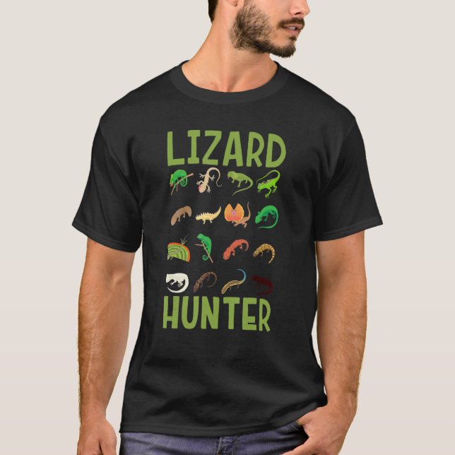 Camiseta Lizard Hunter Reptile Bearded Dragon Lizards (Frente)