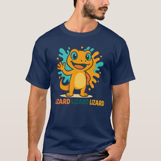 Camiseta Lizard Lizard Lizard Meme fofo (Frente)