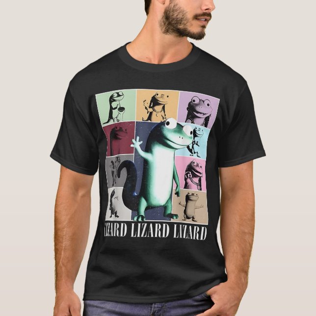 Camiseta Lizard Lizard Meme Vintage Engraçado (Frente)