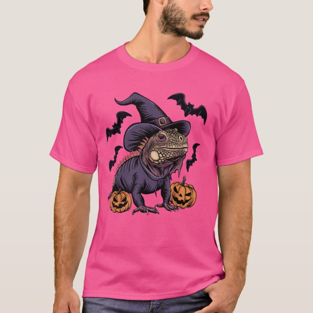 Camiseta Lizard Lover Scary Pumpkin Bat Witold Hallow (Frente)