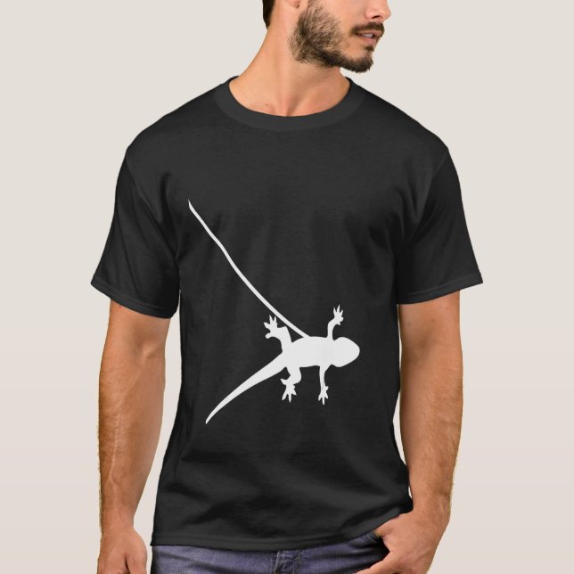 Camiseta Lizard sobre um animal de couro e um pinto-pinto (Frente)