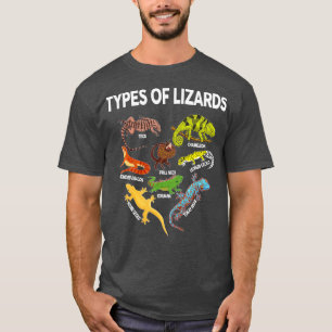 Camiseta LizardShirt Tipos De Lagartos Para Crianças De Beb