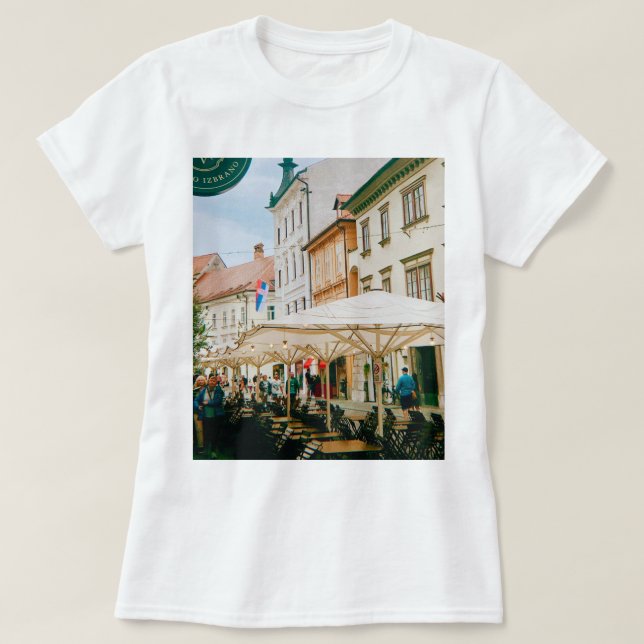 Camiseta Ljubljana Cityscape (Frente do Design)