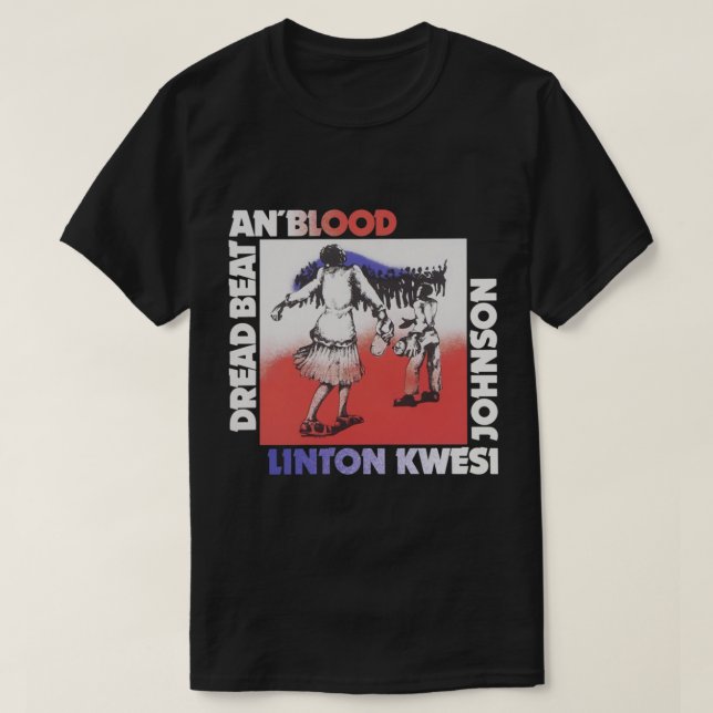 Camiseta LKJ Linton Kwesi Johnson Dread Beat An&x27; Sangue (Frente do Design)