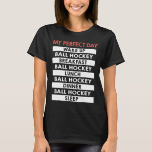 Camiseta Ll Hockey Meu Dia Perfeito Rotina Diária do Jogado