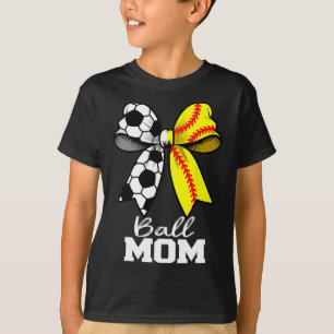 Camiseta Ll Mãe Futebol Softll Mãe Coquette Laço Jogo Diver