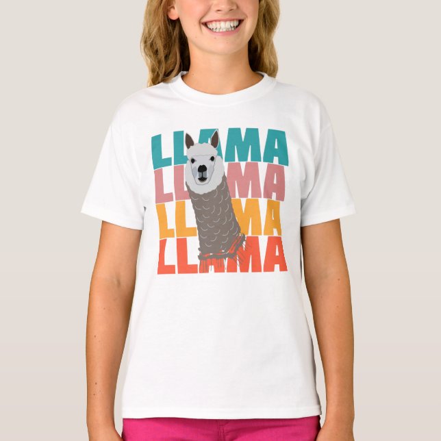 CAMISETA LLAMA. (Frente)
